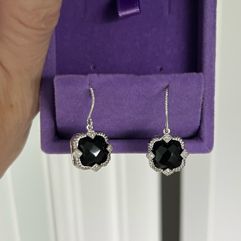Jilco NIB onyx and sterling earrings
